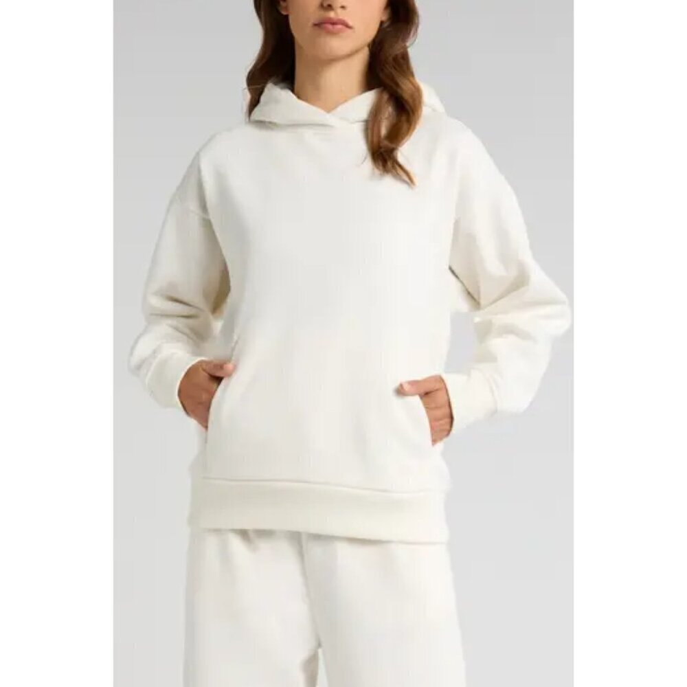 ZELLA Ultra Cozy Pullover Hoodie in Ivory Egret Size XX-Large